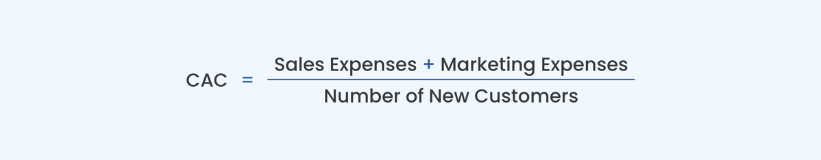 CAC formula - customer acquisition cost