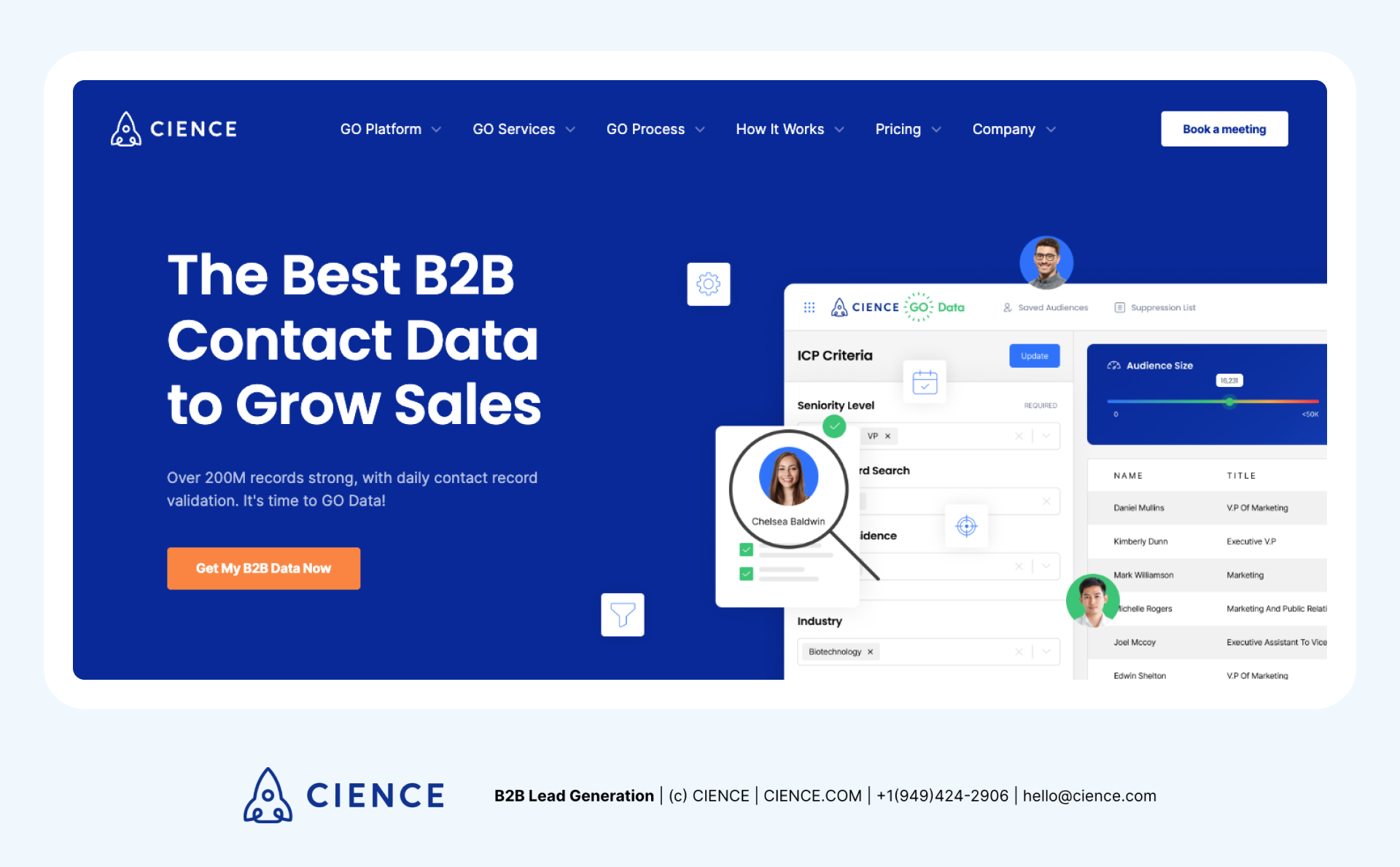 Sales Targeting Tools - CIENCE GO Data